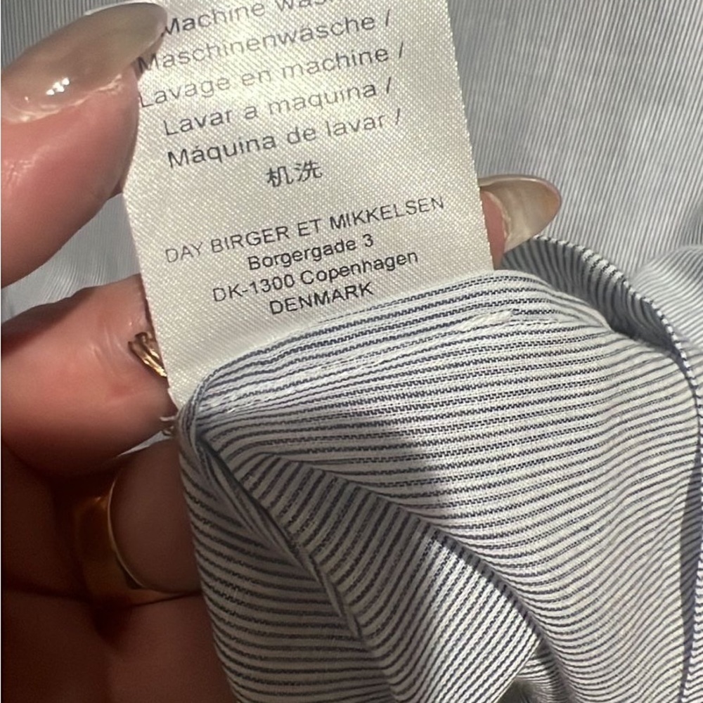 Day Birger et Mikkelsen grey pin striped cotton oversized dress size EU 34 - Picture 5 of 6